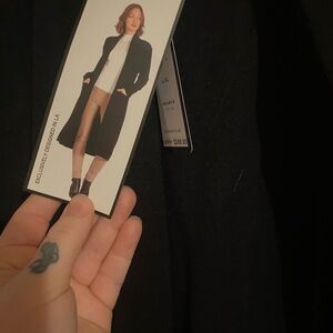 Max sport Elegant Black Long Coat xl